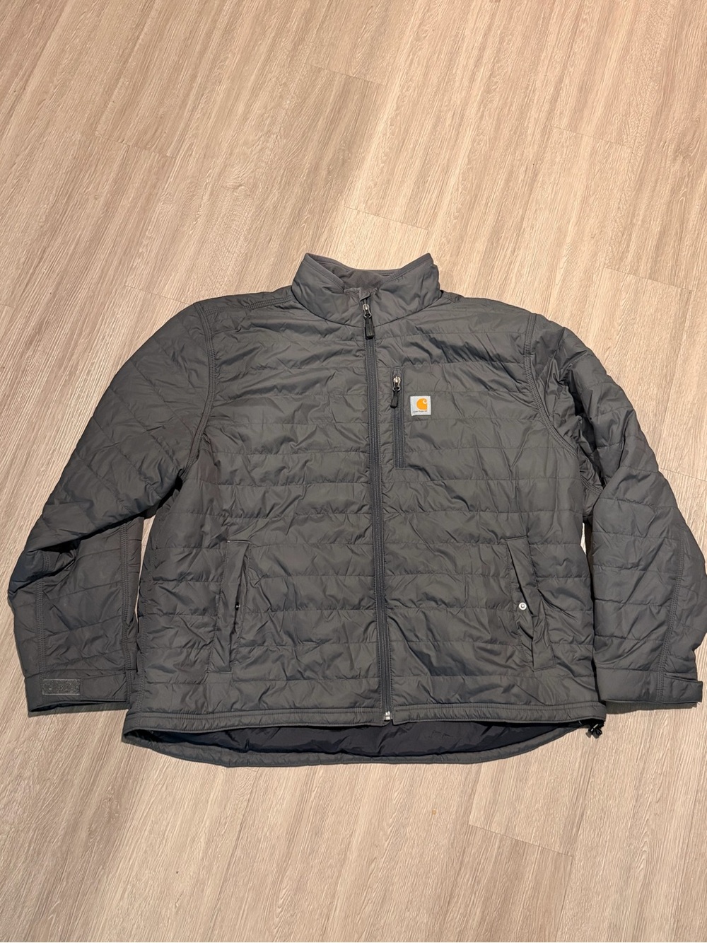 Carhartt Rain Defender Gilliam Jacket Mens XL Black Relaxed Fit Quilted Puffer